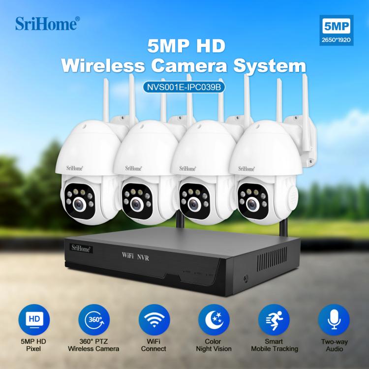 SriHome NVS001E-IPC039B 5MP 8CH HD NVR Wireless Cameras Set SriHome NVS001E-IPC039B 5MP 8CH HD NVR Wireless Cameras Set
